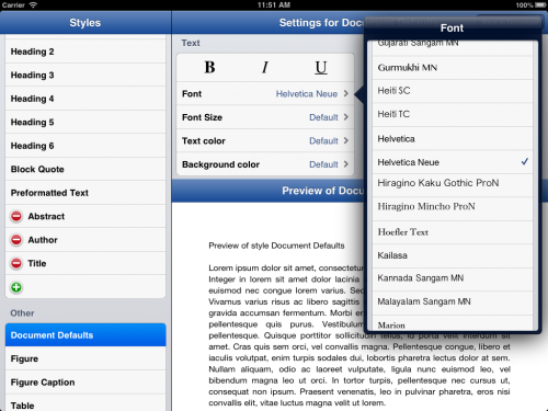 Creating a new template – Setting up Styles